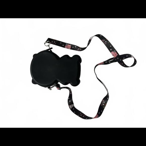 Cute Black Cat Crossbody Bag with Bow - Perfect for Cat Lovers - Picture 3 of 4